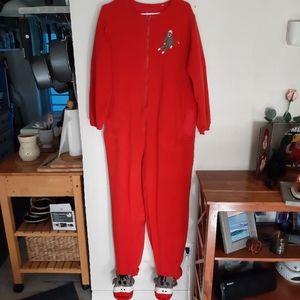 Nick & Nora Red Sock Monkey Pajama Onesie